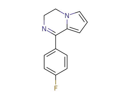 Molecular Structure of 111609-56-4 (Pyrrolo[1,2-a]pyrazine, 1-(4-fluorophenyl)-3,4-dihydro-)