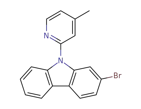 Molecular Structure of 1404169-08-9 (2-bromo-9-(4-methylpyridine-2-yl)-9H-carbazole)