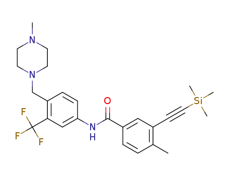 4-methyl-N-(4-((4-methylpiperazin-1-yl)methyl)-3-(trifluoromethyl)phenyl)-3-((trimethylsilyl)ethynyl)benzamide