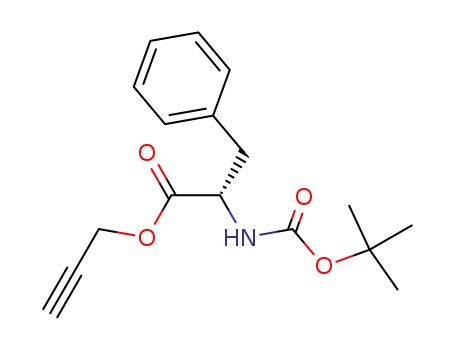 Molecular Structure of 125376-42-3 ((S)-prop-2-yn-1-yl 2-((tert-butoxycarbonyl)amino)-3-phenylpropanoate)