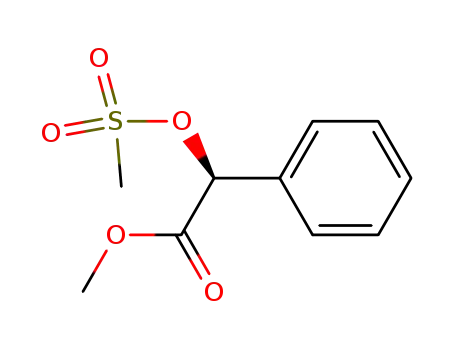 Molecular Structure of 60633-83-2 (Benzeneacetic acid, a-[(methylsulfonyl)oxy]-, methyl ester, (S)-)