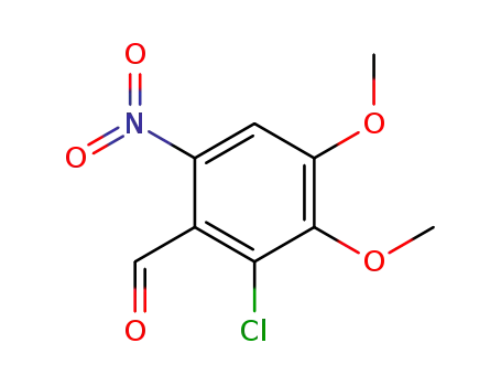 Molecular Structure of 82330-54-9 (2-CHLORO-3,4-DIMETHOXY-6-NITROBENZALDEHYDE)