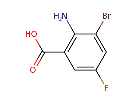 Molecular Structure of 259269-84-6 (2-AMINO-3-BROMO-5-FLUOROBENZOIC ACID)
