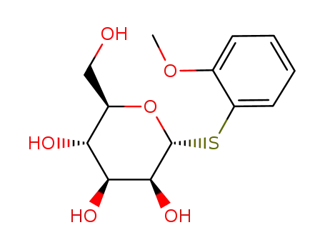 Molecular Structure of 220691-20-3 ((2R,3S,4S,5S,6R)-2-Hydroxymethyl-6-(2-methoxy-phenylsulfanyl)-tetrahydro-pyran-3,4,5-triol)