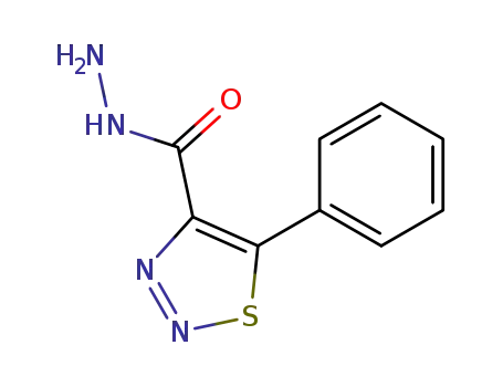 Molecular Structure of 79036-13-8 (1,2,3-Thiadiazole-4-carboxylic acid, 5-phenyl-, hydrazide)