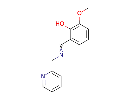 Molecular Structure of 159663-63-5 (Phenol, 2-methoxy-6-[[(2-pyridinylmethyl)imino]methyl]-)