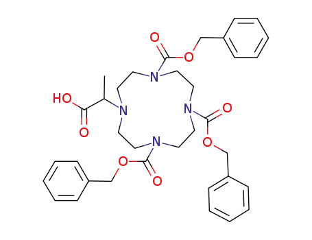 Molecular Structure of 138884-11-4 (1,4,7,10-Tetraazacyclododecane-1,4,7-tricarboxylic acid,
10-(1-carboxyethyl)-, tris(phenylmethyl) ester)