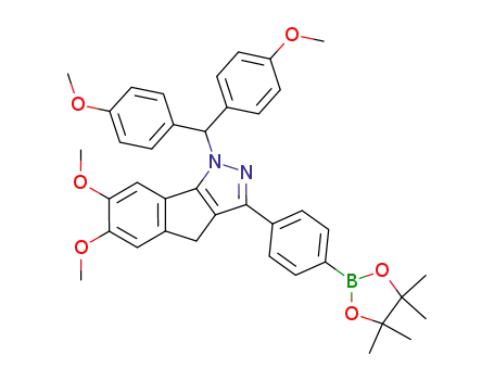Indeno[1,2-c]pyrazole,
1-[bis(4-methoxyphenyl)methyl]-1,4-dihydro-6,7-dimethoxy-3-[4-(4,4,5,5
-tetramethyl-1,3,2-dioxaborolan-2-yl)phenyl]-