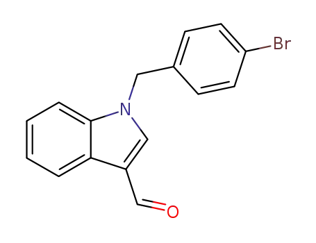 Molecular Structure of 174367-70-5 (1-(4-BROMO-BENZYL)-1H-INDOLE-3-CARBALDEHYDE)