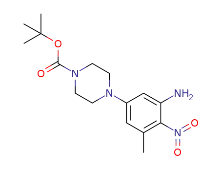 1-Piperazinecarboxylic acid, 4-(3-amino-5-methyl-4-nitrophenyl)-,
1,1-dimethylethyl ester