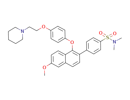 Benzenesulfonamide,
4-[6-methoxy-1-[4-[2-(1-piperidinyl)ethoxy]phenoxy]-2-naphthalenyl]-N,N
-dimethyl-