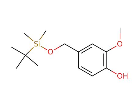 Molecular Structure of 139140-16-2 (Phenol, 4-[[[(1,1-dimethylethyl)dimethylsilyl]oxy]methyl]-2-methoxy-)