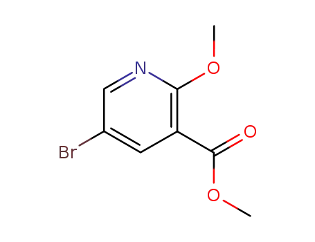 Molecular Structure of 122433-41-4 (METHYL 5-BROMO-2-METHOXYNICOTINATE 98%METHYL 5-BROMO-2-METHOXY-3-PYRIDINECARBOXYLATE)