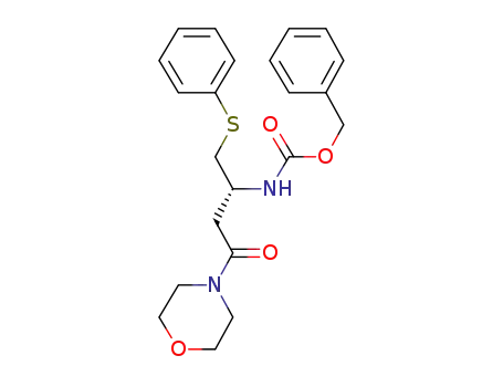 Molecular Structure of 870812-93-4 (N-Benzyloxycarbonyl-4-[(3R)-3-amino-1-oxo-4-(phenylthio)butyl]morpholine)