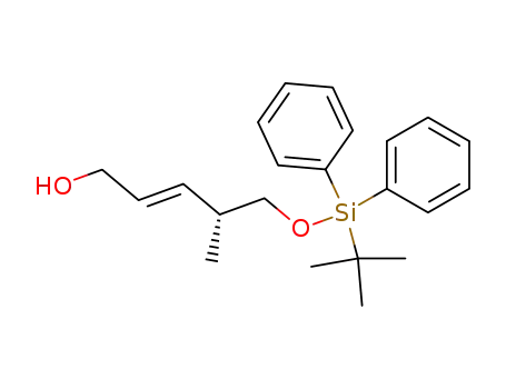 Molecular Structure of 917871-11-5 (2-Penten-1-ol, 5-[[(1,1-dimethylethyl)diphenylsilyl]oxy]-4-methyl-,
(2E,4R)-)