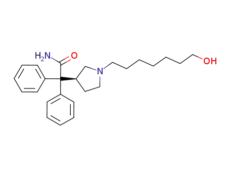 Molecular Structure of 690998-84-6 ((S)-3-(1-carbamoyl-1,1-diphenylmethyl)-1-(7-hydroxyhept-1-yl)pyrrolidine)