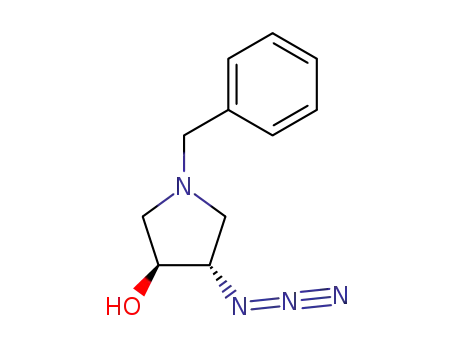 Molecular Structure of 125197-35-5 (trans-3-azido-4-hydroxy-1-benzylpyrrolidine)