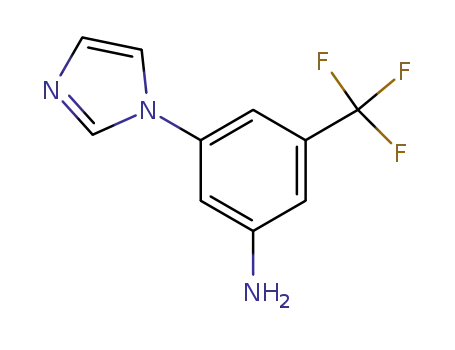Molecular Structure of 943320-48-7 (3-(1H-imidazol-1-yl)-5-(trifluoromethyl)benzenamine)