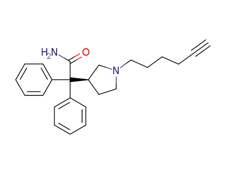 Molecular Structure of 690998-86-8 ((S)-3-(1-carbamoyl-1,1-diphenylmethyl)-1-(hex-5-yn-1-yl)pyrrolidine)