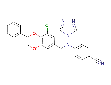 4-((4-(benzyloxy)-3-chloro-5-methoxybenzyl)(4H-1,2,4-triazol-4-yl)amino)benzonitrile