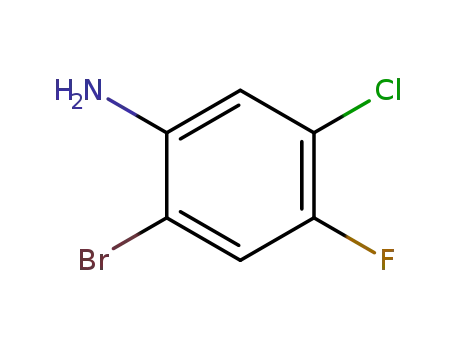 Molecular Structure of 85462-59-5 (2-Bromo-5-chloro-4-fluoroaniline)