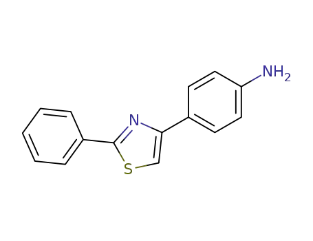 Molecular Structure of 25021-48-1 (4-(2-PHENYL-1,3-THIAZOL-4-YL)ANILINE)