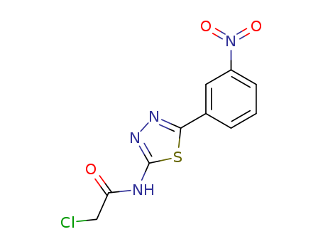 Molecular Structure of 113808-40-5 (Acetamide, 2-chloro-N-[5-(3-nitrophenyl)-1,3,4-thiadiazol-2-yl]-)