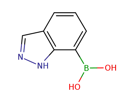 Molecular Structure of 915411-01-7 (1H-INDAZOL-7-YL BORONIC ACID)