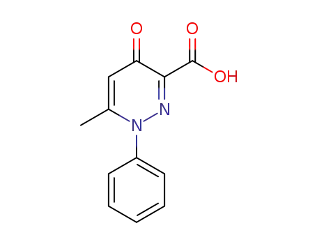 Molecular Structure of 68254-08-0 (6-METHYL-4-OXO-1-PHENYL-1,4-DIHYDROPYRIDAZINE-3-CARBOXYLIC ACID)