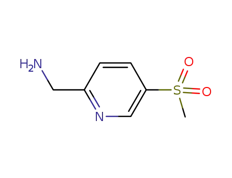 Molecular Structure of 848185-40-0 ((5-(Methylsulfonyl)pyridin-2-yl)MethanaMine)