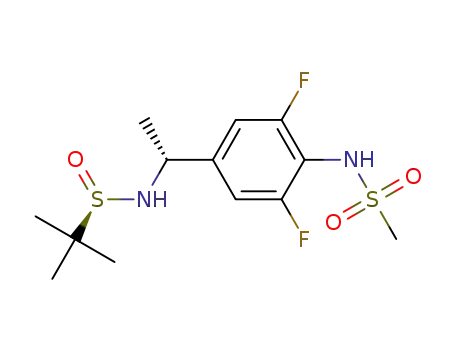 N-[4-[(1R)-1-[[(R)-(1,1-dimethylethyl)sulfinyl]amino]ethyl]-2,6-difluorophenyl]methanesulfonamide