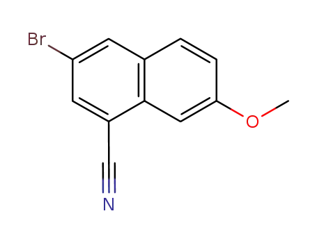 Molecular Structure of 847505-83-3 (3-BROMO-7-METHOXY-1-NAPHTHONITRILE)
