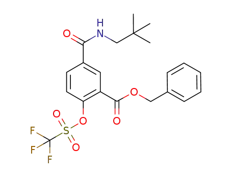 Benzoic acid,
5-[[(2,2-dimethylpropyl)amino]carbonyl]-2-[[(trifluoromethyl)sulfonyl]oxy]-,
phenylmethyl ester