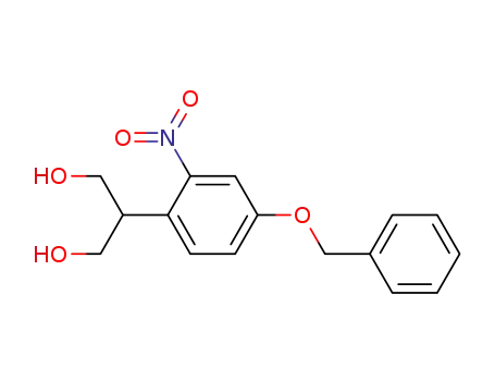 Molecular Structure of 106014-83-9 (1,3-Propanediol, 2-[2-nitro-4-(phenylmethoxy)phenyl]-)