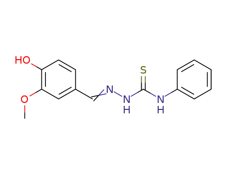 Molecular Structure of 20158-15-0 (2-[(3-methoxy-4-oxocyclohexa-2,5-dien-1-ylidene)methyl]-N-phenylhydrazinecarbothioamide)