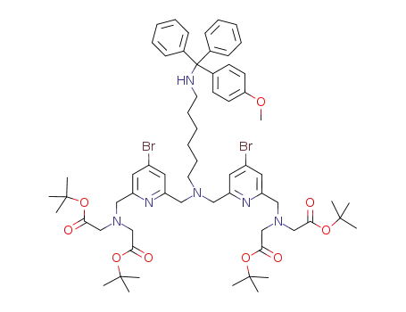 tetra(tert-butyl) 2,2',2,2'-{[6-N-(4-methoxytrityl)hexylimino]bis(methylene)bis-(4-bromopyridine-6,2-diyl)bis(methylenenitrilo)}tetrakis(acetate)