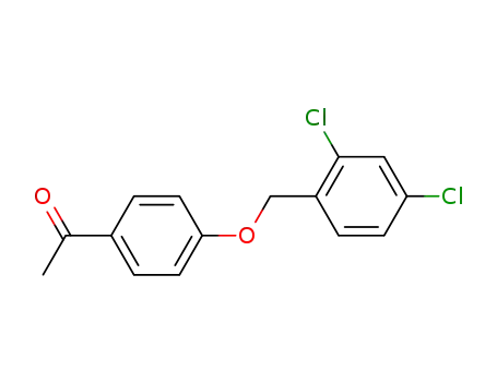 Molecular Structure of 61292-27-1 (Ethanone,1-[4-[(2,4-dichlorophenyl)methoxy]phenyl]-)