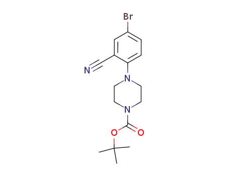 Molecular Structure of 791846-40-7 (1-BOC-4-(4-BROMO-2-CYANOPHENYL)PIPERAZINE)