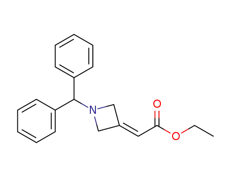 Molecular Structure of 158602-32-5 (ETHYL 2-(1-BENZHYDRYLAZETIDIN-3-YLIDENE) ACETATE)