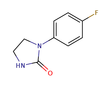 Molecular Structure of 53159-75-4 (1-(4-Fluorophenyl)tetrahydro-2H-imidazol-2-one)