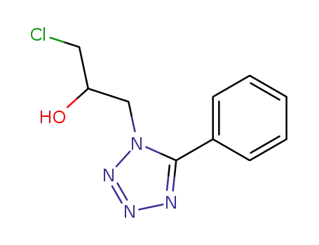 Molecular Structure of 85510-77-6 (1-CHLORO-3-(5-PHENYL-1H-TETRAAZOL-1-YL)-2-PROPANOL)
