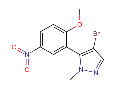 1H-Pyrazole, 4-bromo-5-(2-methoxy-5-nitrophenyl)-1-methyl-