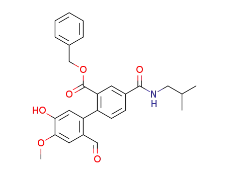[1,1'-Biphenyl]-2-carboxylic acid,
2'-formyl-5'-hydroxy-4'-methoxy-4-[[(2-methylpropyl)amino]carbonyl]-,
phenylmethyl ester
