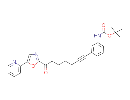 1-oxo-1-[5-(2-pyridyl)oxazol-2-yl]-7-(3-(tert-butyloxycarbonyl)aminophenyl)hept-6-yne