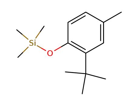 Molecular Structure of 134291-10-4 ((2-tert-Butyl-4-methyl-phenoxy)-trimethyl-silane)