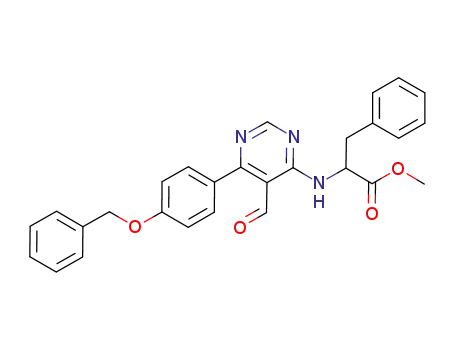 Phenylalanine, N-[5-formyl-6-[4-(phenylmethoxy)phenyl]-4-pyrimidinyl]-,
methyl ester