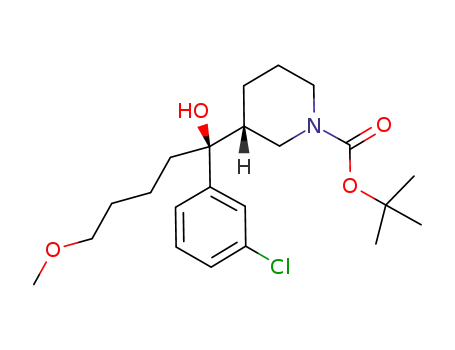 (R)-tert-butyl 3-((S)-1-(3-chlorophenyl)-1-hydroxy-5-methoxypentyl)piperidine-1-carboxylate