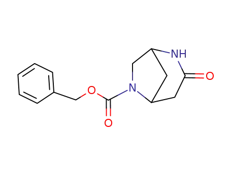 Molecular Structure of 286946-66-5 ((1R,5R)-benzyl 3-oxo-2,6-diazabicyclo[3.2.1]octane-6-carboxylate)
