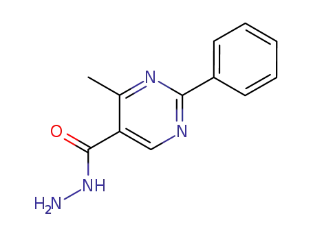 Molecular Structure of 100517-70-2 (4-METHYL-2-PHENYL-5-PYRIMIDINECARBOHYDRAZIDE)