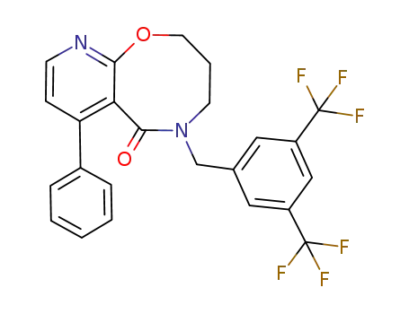 6H-Pyrido[2,3-b]-1,5-oxazocin-6-one,
5-[[3,5-bis(trifluoromethyl)phenyl]methyl]-2,3,4,5-tetrahydro-7-phenyl-